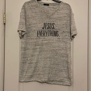 JESUS ABOVE EVERYTHING V NECK TSHIRT